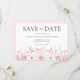 Blush Wasserfarbe Bloral Elegante Hochzeit Save The Date