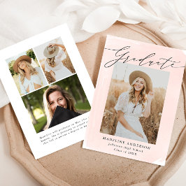 Blush Wasserfarbe Wash 4 Foto Abschluss Ankündigung