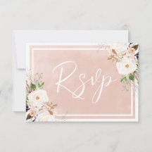 Blush Wasserfarbe Weiße Blume Schöne Hochzeit
