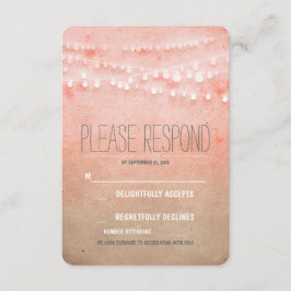 Blush Wasserfarbenfolge Lichtereihe RSVP Karte