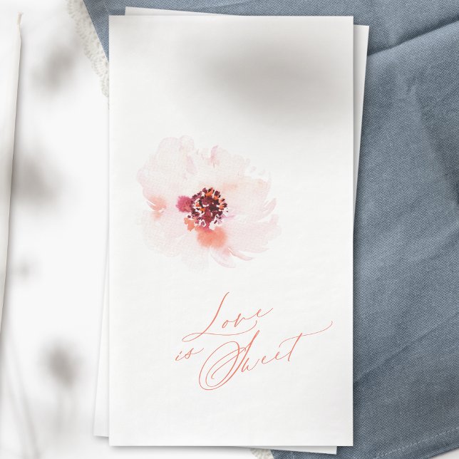Blush Watercolor Blues Wedelhandtuch Serviette (Von Creator hochgeladen)