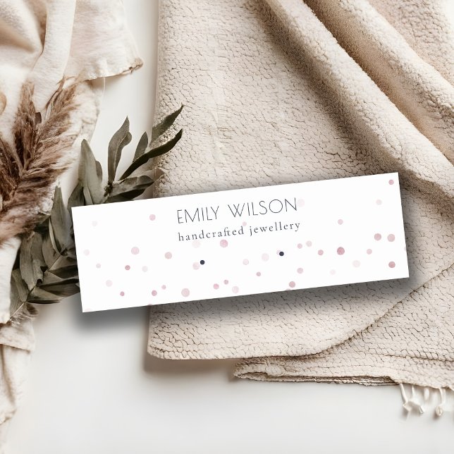 Blush Watercolor Confetti Gestüt Earring Display Mini Visitenkarte (Von Creator hochgeladen)