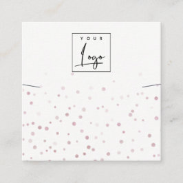 Blush Watercolor Confetti-Logo - Nekklasseanzeige Quadratische Visitenkarte
