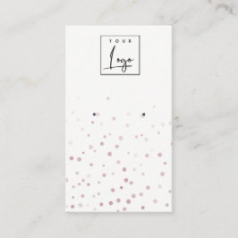 Blush Watercolor Confetti-Logo Visitenkarte