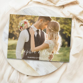 Blush Watercolor Roses Wedding Dankeskarte