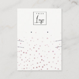 Blush Waterolor Confetti-Logo mit Nekklace Visitenkarte