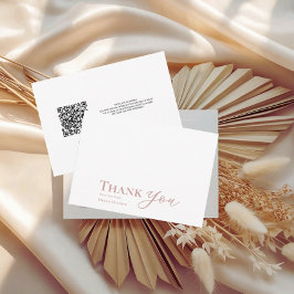 Blush Wedding Dankeschön-Karte für immer beginnt