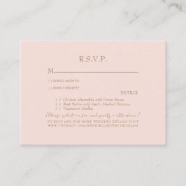 Blush Wedding Gold Text UAWG Enclosure Begleitkarte