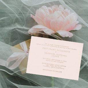 Blush Wedding Rose Gold Foil Folieneinladung