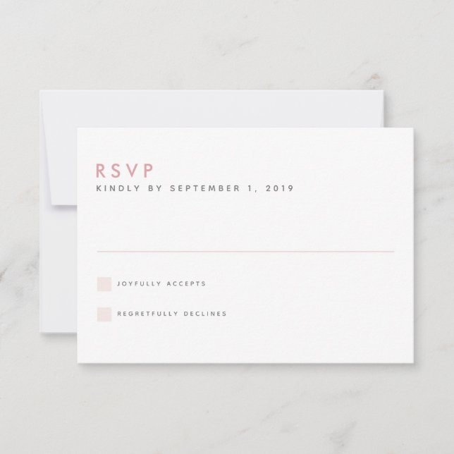 Blush Wedding RSVP Card (Vorderseite)