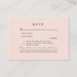 Blush Wedding RSVP Enclosure Begleitkarte