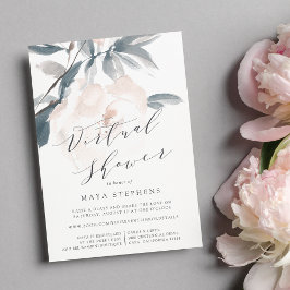 Blush Whisper Virtual Bridal oder Babydusche Einladung