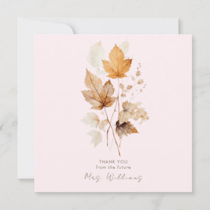 Blush Whispers Herbst Brautparty Danke III Einladung