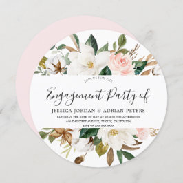 Blush & White Beautiful Blume Engagement Party Einladung