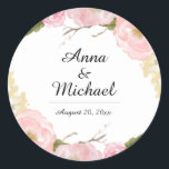 Blush White Botanal Floral Wedding Stickers<br><div class="desc">Matching Einladung,  Rsvp Karten,  Porto Briefmarke und mehr im Little Bayleigh Store. Wir haben Kunstwerke von: www.createthecut.com</div>