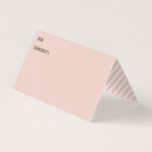 Blush & White Polka Dots Potluck Dish Recipe Cards Visitenkarten