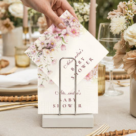 Blush Wildflower Garden Baby Shower Serviette