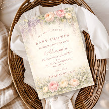 Blush Wisteria And Rose Garden Baby Shower