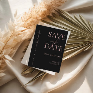 Blush Wo ewig schwarz beginnt Save the Date Ankündigungspostkarte