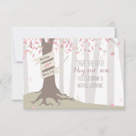 Blush Woodland Wedding rettet das Datum Save The Date