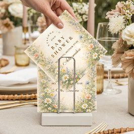 Blush Yellow Wildflower Baby Shower Serviette