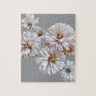 Blush Zinnia Collage-Puzzle Puzzle