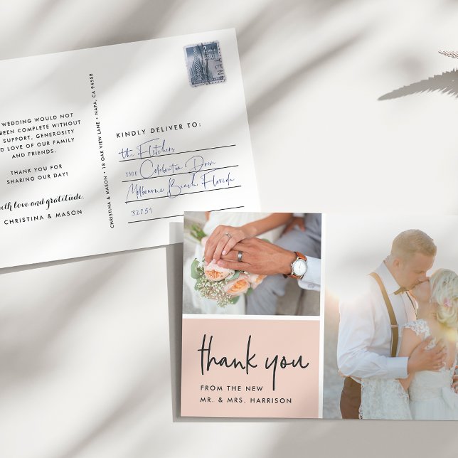 Blushed Dankbarkeit | Hochzeitsszenario Foto Viele Postkarte (Von Creator hochgeladen)