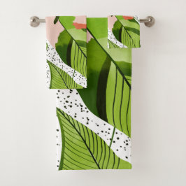 Blushing-Blätter Badhandtuch Set