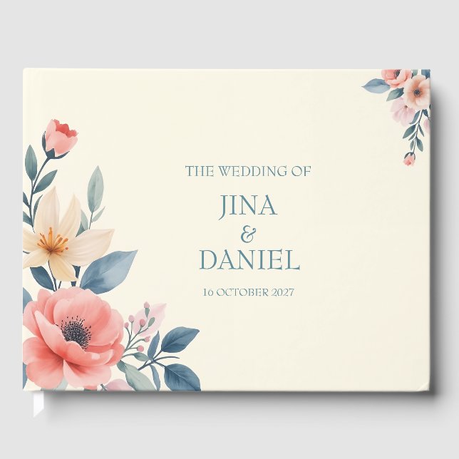 Blushing Bloom Gästebuch (Vorderseite)