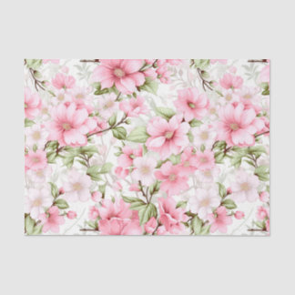 Blushing Blooms: Eine Symphonie rosafarbener Blume Seidenpapier