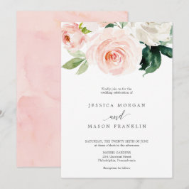 Blushing Blooms Hochzeitseinladung Einladung