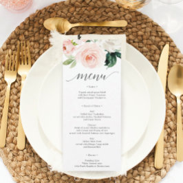 Blushing Blooms Wedding Menu - Wedding Menus Einladung