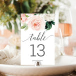 Blushing Blooms Wedding Tischnummern doppelseitig<br><div class="desc">Helfen Sie Ihren Gästen,  sich mit diesen wunderschönen doppelseitigen Tischnummer-Karten schnell zurechtzufinden. Bearbeiten Sie einfach die Zahlen,  Namen und Datum! Dieses Design besticht durch einen wunderschönen Blumenstrauß und einen eleganten Script-Schriftart!</div>