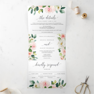 Blushing Blooms Wedding triftigen Einladungen UAWG