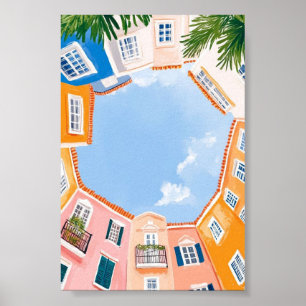 „Blushing Botanica“ Florales Poster Elegante Wandk