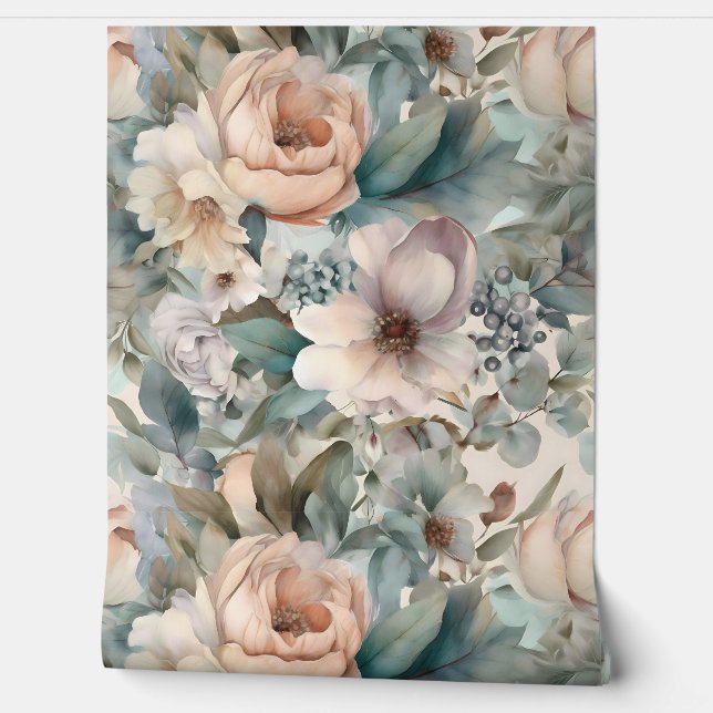Blushing Bridal Ballet Botanisch Tapete (Abrollen)