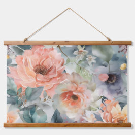 Blushing Bridal Ballet Botanisch Wandteppich Mit Holzrahmen