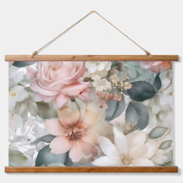 Blushing Bridal Ballet Botanisch Wandteppich Mit Holzrahmen