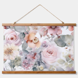Blushing Bridal Ballet Botanisch Wandteppich Mit Holzrahmen