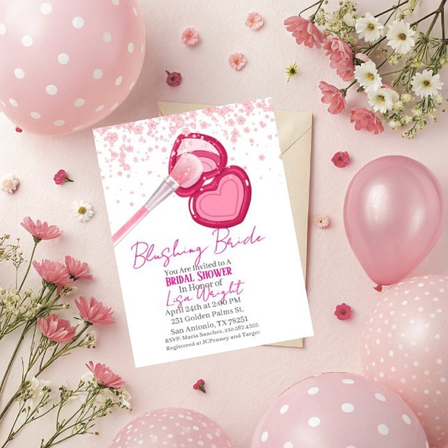 Blushing Bride Bridal Shower Invitation  Einladung (Blushing Bride bridal shower invitation. )