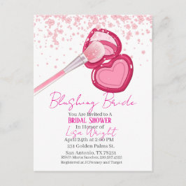 Blushing Bride Hochzeits-Party-Einladung Postkarte
