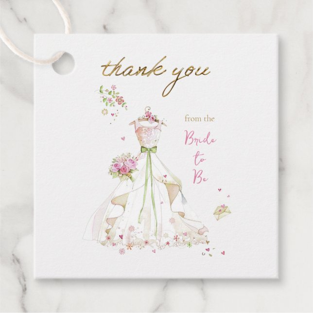 Blushing Bride in Bloom Brie to Be Geschenkanhänger (Vorderseite)