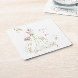 Blushing Bride in Bloom Rechteckiger Pappuntersetzer