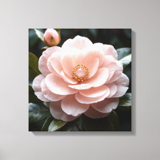 Blushing Camellia Adornment Leinwanddruck