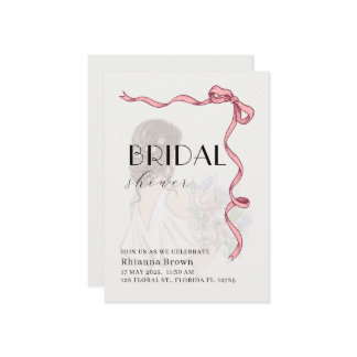 Blushing Elegance Bridal Dusche Einladung
