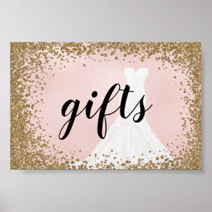 Blushing Glitzer Bridal Dress Bridal Geschenke Zei Poster