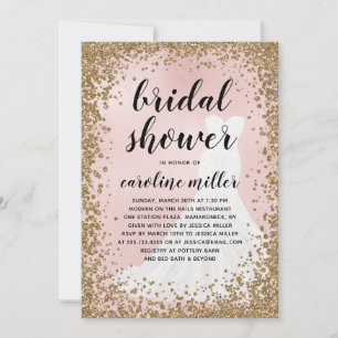 Blushing Glitzer Bridress Brautparty