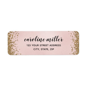 Blushing Glitzer Texture Legible Rücksendeadresse