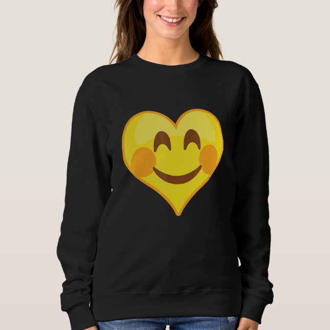 Blushing Heart Face Sweatshirt (Vorderseite)