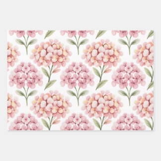 Blushing Hydrangea Geschenkpapier Set